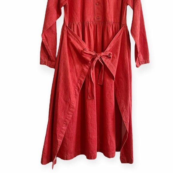 "I.S." ISSEY SPORT Red Midi Dress, Size M,  Rare from Vintage 80S - Picture 7 of 16